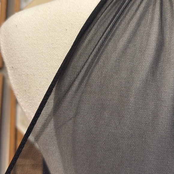 Ralph Lauren Black Label Mesh Beaded Cocktail Dress Black 4 - Picture 7 of 14